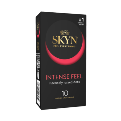 Безлатексные полиизопреновые презервативы с точками SKYN Intense Feel - 10 шт