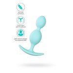 Силиконовая анальная пробка с двумя шариками ToDo Anal Plug Roll - мятная - 9,5 см