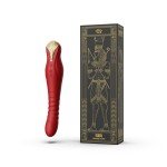 Вибратор с поступательными движениями Zalo King с управлением со смартфона - красный - 30,2 см