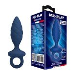 Анальная пробка с ограничительным кольцом Butt Plug with Loop S - синяя - 11,5 см Анальная пробка с ограничительным кольцом Butt Plug with Loop S - синяя - 11,5 см