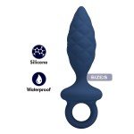 Анальная пробка с ограничительным кольцом Butt Plug with Loop S - синяя - 11,5 см Анальная пробка с ограничительным кольцом Butt Plug with Loop S - синяя - 11,5 см