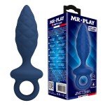Анальная пробка с ограничительным кольцом Butt Plug with Loop L - синяя - 15,7 см Анальная пробка с ограничительным кольцом Butt Plug with Loop L - синяя - 15,7 см
