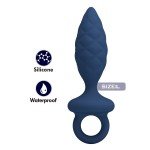 Анальная пробка с ограничительным кольцом Butt Plug with Loop L - синяя - 15,7 см Анальная пробка с ограничительным кольцом Butt Plug with Loop L - синяя - 15,7 см