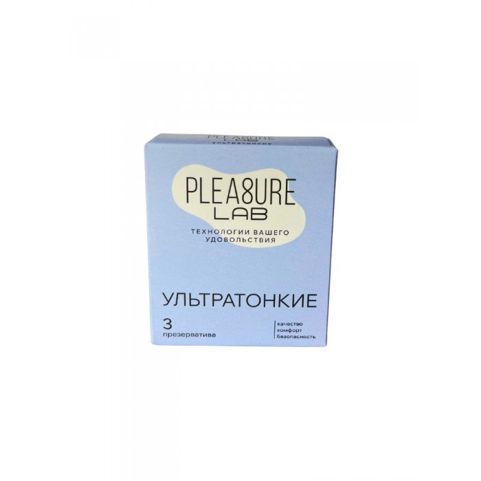 Презервативы латексные ультратонкие 0,04 мм Pleasure Lab - 3 шт Презервативы латексные ультратонкие 0,04 мм Pleasure Lab - 3 шт