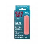 Перезаряжаемая гладкая пластиковая вибропуля Java Sunset - оранжевая - 7,8 см Перезаряжаемая гладкая пластиковая вибропуля Java Sunset - оранжевая - 7,8 см