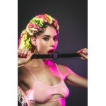 Кляп-кольцо из каучука Party Hard Modesty на регулируемых ремешках - чёрный Кляп-кольцо из каучука Party Hard Modesty на регулируемых ремешках - чёрный