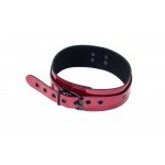 Широкий ошейник PARTY HARD Eccentric с кольцом - бордовый Широкий ошейник PARTY HARD Eccentric с кольцом - бордовый