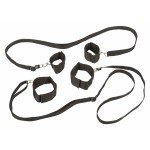 Набор для фиксации на кровати Bondage Collections Lola Games - чёрный Набор для фиксации на кровати Bondage Collections Lola Games - чёрный