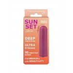 Перезаряжаемая гладкая пластиковая вибропуля Java Sunset - бордовая - 7,8 см Перезаряжаемая гладкая пластиковая вибропуля Java Sunset - бордовая - 7,8 см