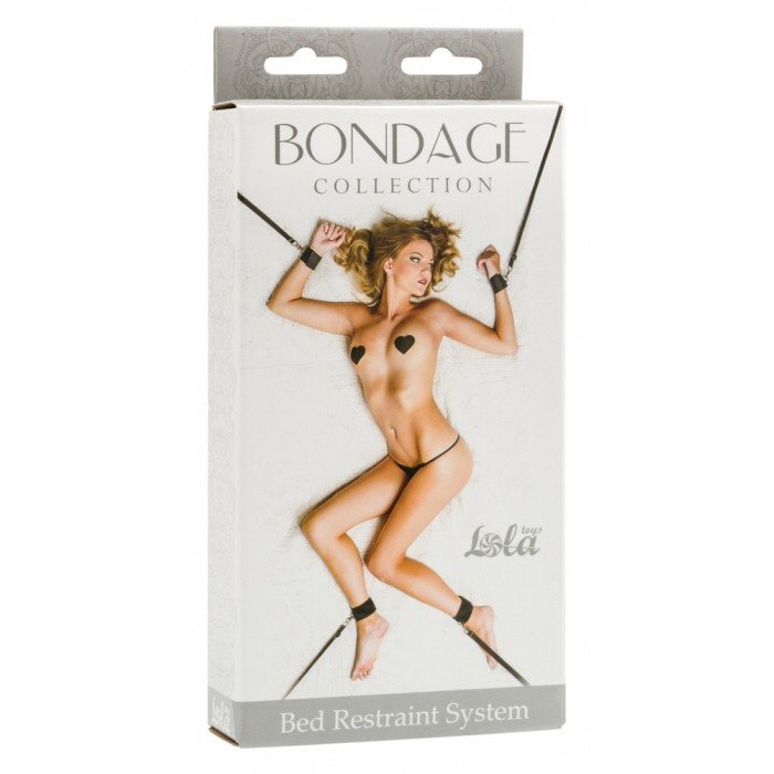 Набор для фиксации на кровати Bondage Collections Lola Games - чёрный Набор для фиксации на кровати Bondage Collections Lola Games - чёрный