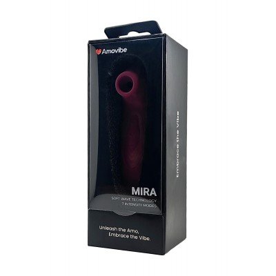 Бесконтактный вакуумный стимулятор клитора Amovibe MIRA - бордовый