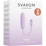Виброяйцо с кисточкой для клитора Svakom Plume c управлением со смартфона - лиловое Виброяйцо с кисточкой для клитора Svakom Plume c управлением со смартфона - лиловое