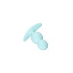 Силиконовая анальная пробка с двумя шариками ToDo Anal Plug Roll - мятная - 9,5 см