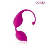 Силиконовые вагинальные шарики COSMO со смещённым центром тяжести - розовые - 70 гр Силиконовые вагинальные шарики COSMO со смещённым центром тяжести - розовые - 70 гр
