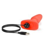 Анальная премиум вибро-пробка с римминг эффектом и мотором в головке Rimming Plug - оранжевая - 14,5 см Анальная премиум вибро-пробка с римминг эффектом и мотором в головке Rimming Plug - оранжевая - 14,5 см