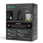 Анатомический массажер простаты со смещенным центром тяжести B-vibe Rocker Plug - чёрный - 12 см