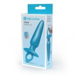 Анальная премиум пробка конической формы b-Vibe Sleek Tapered с кольцом для извлечения - голубая - 14,8 см Анальная премиум пробка конической формы b-Vibe Sleek Tapered с кольцом для извлечения - голубая - 14,8 см