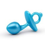 Анальная премиум пробка для стимуляции простаты b-Vibe Bulb Prostate Plug с кольцом для извлечения - голубая - 10,7 см