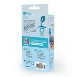 Анальная премиум пробка для стимуляции простаты b-Vibe Bulb Prostate Plug с кольцом для извлечения - голубая - 10,7 см