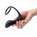 Эрокционное кольцо для пениса и анальная пробка для простаты b-Vibe Ringer Cock Ring & Plug - чёрное - 10,5 см Эрокционное кольцо для пениса и анальная пробка для простаты b-Vibe Ringer Cock Ring & Plug - чёрное - 10,5 см