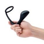 Эрокционное кольцо для пениса и анальная пробка для простаты b-Vibe Ringer Cock Ring & Plug - чёрное - 10,5 см Эрокционное кольцо для пениса и анальная пробка для простаты b-Vibe Ringer Cock Ring & Plug - чёрное - 10,5 см
