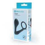 Эрокционное кольцо для пениса и анальная пробка для простаты b-Vibe Ringer Cock Ring & Plug - чёрное - 10,5 см Эрокционное кольцо для пениса и анальная пробка для простаты b-Vibe Ringer Cock Ring & Plug - чёрное - 10,5 см