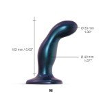 Анатомический фаллоимитатор для анальной или ваганиальной стимуляции Strap-On-Me Dildo Plug Snaky - размер M - синий металлик - 16,5 см Анатомический фаллоимитатор для анальной или ваганиальной стимуляции Strap-On-Me Dildo Plug Snaky - размер M - синий металлик - 16,5 см