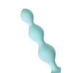 Силиконовая анальная пробка с тремя шариками ToDo Anal Plug Triple - мятная - 10,5 см