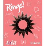 Эластичное эрекционное кольцо Rings Cristal Black - черное