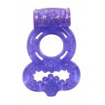 Эрекционное вибро-кольцо с подхватом мошонки Rings Treadle - фиолетовое