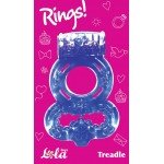 Эрекционное вибро-кольцо с подхватом мошонки Rings Treadle - фиолетовое