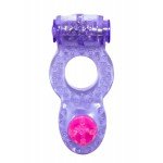 Эрекционное кольцо с клиторальным стимулятором Rings Ringer purple - фиолетовое
