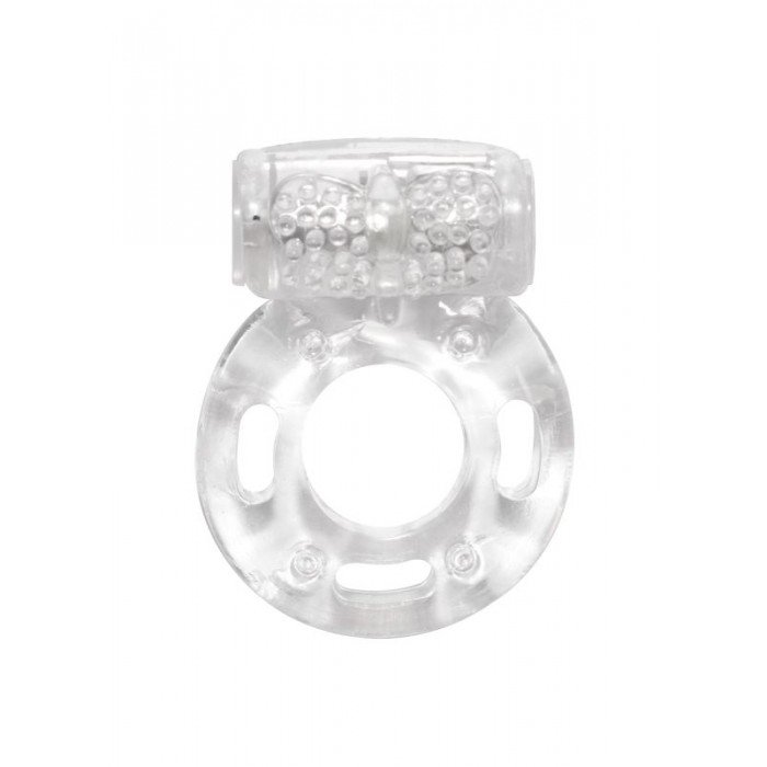 Эрекционное кольцо с вибрацией Rings Axle-pin white - белое