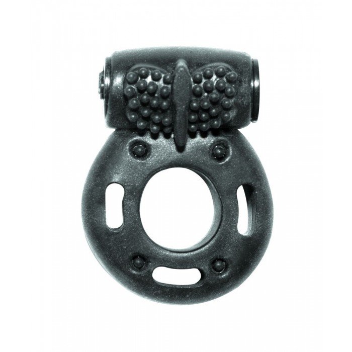 Эрекционное виброкольцо Rings Axle-pin black - чёрное