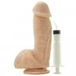 Фаллоимитатор с семяизвержением и креплением для страпона The Amazing Squirting Realistic Cock Vanilla - телесный - 17,2 см