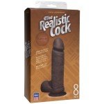 Крупный ультрареалистичный фаллоимитатор с креплением для страпона The Realistic Cock ULTRASKYN 8” - Chocolate - коричневый - 20,5 см