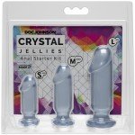 Набор из 3-х прозрачных анальных фаллоимитаторов Crystal Jellies - Anal Starter Kit - Crystal