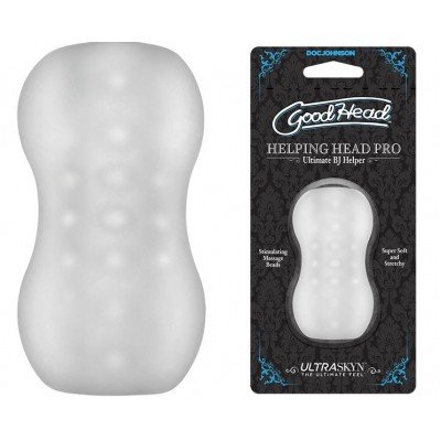 Открытый мини-мастурбатор Helping Head Pro - прозрачный - 7 см