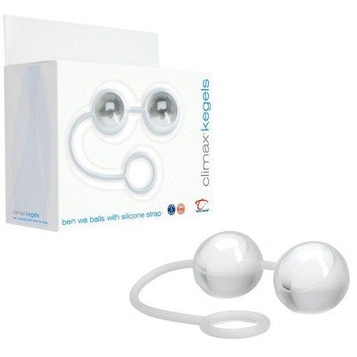 Стеклянные вагинальные шарики Climax Kegels Ben Wa Balls with Silicone Strap