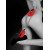 Меховые оковы на ноги BONDAGE - красные