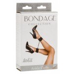 Текстильные оковы Bondage Collection Ankle Cuffs на липучке со сцепкой на карабинах - чёрные Текстильные оковы Bondage Collection Ankle Cuffs на липучке со сцепкой на карабинах - чёрные