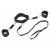 Ошейник с наручниками Bondage Collection Collar and Wristbands - стандартный размер - чёрный