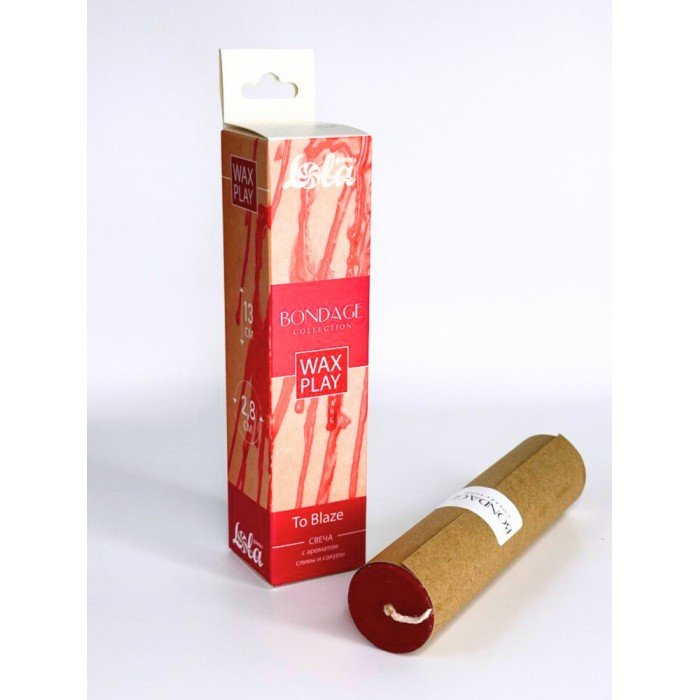 Свеча низкотемпературная для Wax Play - Bondage To Blaze с ароматом сливы и сакуры - 13 см Свеча низкотемпературная для Wax Play - Bondage To Blaze с ароматом сливы и сакуры - 13 см