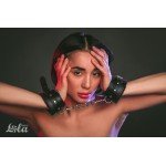 Наручники из кожзама с меховой подкладкой Party Hard - Calm - чёрные