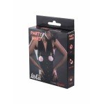 Зажимы на соски Party Hard Angelic с розовыми меховыми шариками Зажимы на соски Party Hard Angelic с розовыми меховыми шариками