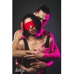 Мягкая приятная маска на глаза с бархатистой подкладкой Party Hard Mask Shy Red - красная