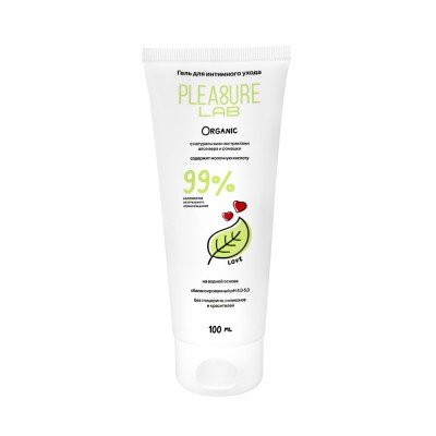 Интимная смазка-гель на водной основе Pleasure Lab Organic с алоэ верой и ромашкой - 100 мл
