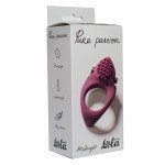 Силиконовое эрекционное виброкольцо с клиторальной щёточкой Pure Passion Midnight - сливовое Силиконовое эрекционное виброкольцо с клиторальной щёточкой Pure Passion Midnight - сливовое