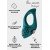 Силиконовое эрекционное виброкольцо с клиторальной щёточкой Pure Passion Midnight - зелёное