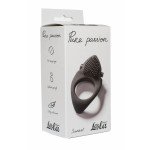 Силиконовое эрекционное виброкольцо с клиторальной щёточкой Pure Passion Sunset - чёрное Силиконовое эрекционное виброкольцо с клиторальной щёточкой Pure Passion Sunset - чёрное